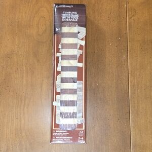 Classic Tumbling Tower Game - Mini Jenga Style Game Natural Solid Wood